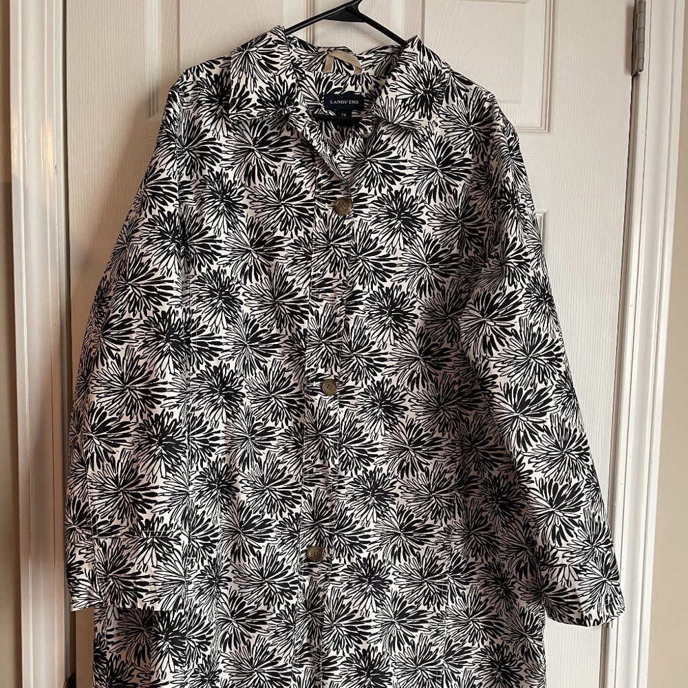 Land's End navy & white jacket size 2X